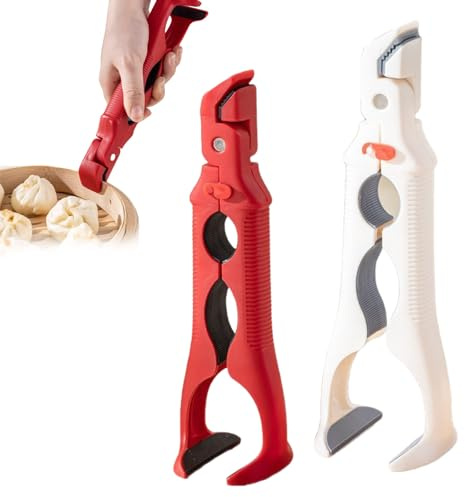 BRTNUP 2 Pack Hot Plate Gripper, 3-in-1 Silicone Anti-Scald Bowl Holder Clip for Kitchen Multi-Purpose Non-Slip Heat Resistant Hot Plates Gripper Hot Plate Tong & Anti-Scald Clip for Bowls Plates Pans