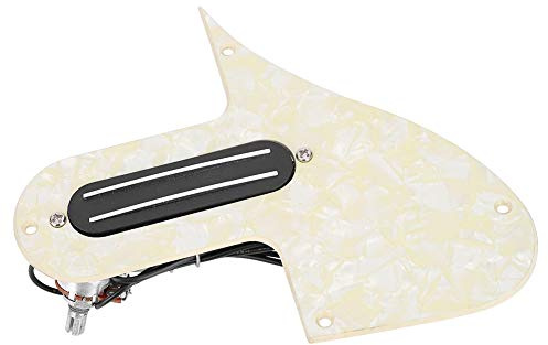Dual Rail Mandolin Pickguard Loaded Prewi Pickup, A500k B500k Potentiometer Assembly, Mirror Surface - High Output Low Noise Pickup, Durable Metal Plastic Magnet Construction,