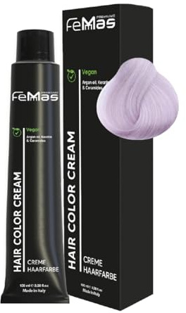FemMas Haarfarbe Fantasy Soft Lavendel I Creme Haarfarbe mit Arganöl, Keratin & Ceramiden I Als dauerhafte Haarfärbung oder Tönung für strahlende, haltbare Farbergebnisse I 100 ml