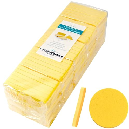 APPEARUS Compressed PVA Facial Sponge Sticks for Estheticians, 240 Count
