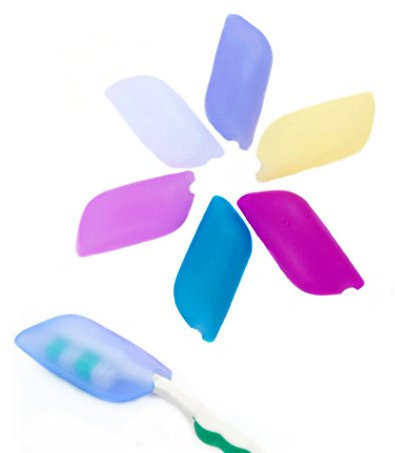 Amoyie Lot de 6 Embouts de Protection pour des brosses à Dents Classique et des têtes de Brosse électriques, 100% sans BPA Porte- brosses à Dents en Silicone