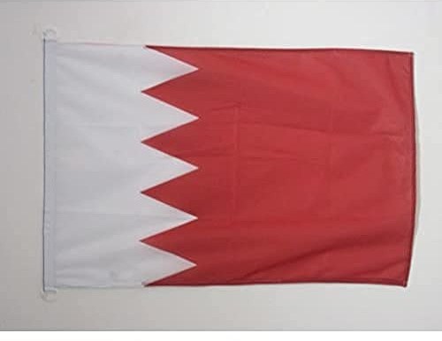AZ FLAG - Bahrain Nautical Flag - 18'' x 12'' - For Outdoor and Boat - Bahrain Banner Knitted Polyester with Two Plastic Rings - Vivid Colors - 12x18 in - 45x30 Cm