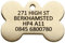 BWM Solid Brass Pet ID Tag – Personalized & Laser Engraved Dog Tag for Pets – Durable Cat & Dog Name Tag with Strong Split Ring – Bone,Large