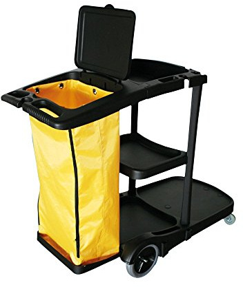 Pou 222.10 Wagen reinigen García mit Tasche Vinyl 100 Liter, 110 x 52 x 98 cm, 1 Stück, schwarz