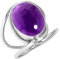 Jeweloporium Violett Echt Amethyst 925 Silber Ringe für Frauen Edelstein Cocktail Silber Ringe Größe 54(17.2) Valentinstag - Geschenk viktorianisch Schmuck