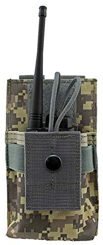Gexgune Molle Short Radio Pouch, Nylon Molle Tactical Radio Holder Case for BaoFeng UV-5R UV82 (Green)