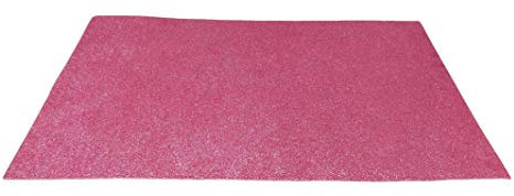 10 FOGLI GOMMA EVA ROSA CON BRILLANTINI 40X60 CM 2mm glitter hobby fai da te