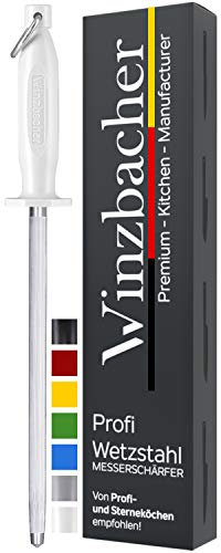 Winzbacher [39 cm), affilacoltelli professionale, in acciaio speciale temprato, affilacoltelli, impugnatura ergonomica Soft Touch con protezione per le dita