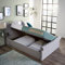 Home Treats Side Lift Ottoman Bed | King Size Frame 5FT I Under Bed Storage Sleigh Bed I Deluxe Padded Upholstery Grey