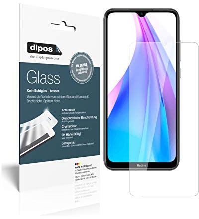 dipos I Protector de Pantalla Compatible con Xiaomi Redmi Note 8T Vidrio Flexible Cristal Proteccion 9H
