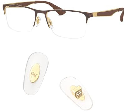 HiCycle2 nasenpads brille Ersatz Nasenpads für ray ban RB6335 Sonnenbrillen Reparatur Kits brille nasenpads silikon nasenpads brille zum stecken 16mm (gold)