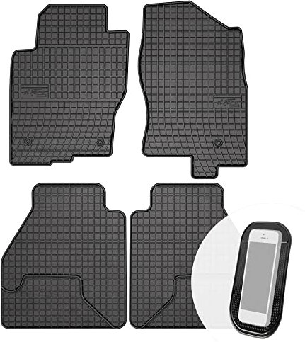 moto-MOLTICO Gummimatten Auto, 4-teiliges Set, Allwetter Gummi Fußmatten, Antirutsch & Wasserfest Autoteppiche - passend für Nissan Navara Pathfinder ab 2010