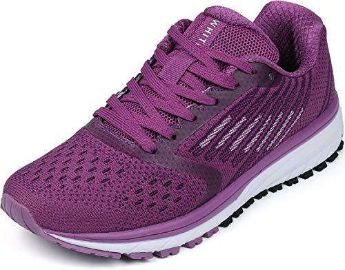 WHITIN Turnschuhe Damen Laufschuhe Joggingschuhe Frauen Fitnessstudio rutschfest Straßenlaufschuhe Joggingschuhe Sportschuhe Sneakers Fitness Schuhe Violett Größe 40