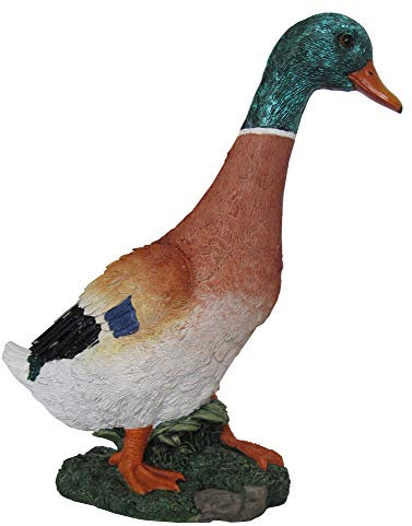 VERDELOOK Statua di Germano reale in poliresina 31x12x36cm