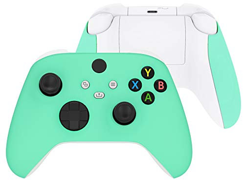 eXtremeRate Carcasa Delantera y Grip para Xbox Series X/S Mando - Cubierta Frontal Protectora de Agarre Empuñadura para Xbox Series S X Controlador - No Incluye Mando (Mente Verde)