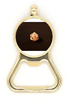 White Gambling Dice Photo Beer Bottle Cap Opener Stainless Steel Key Chain
