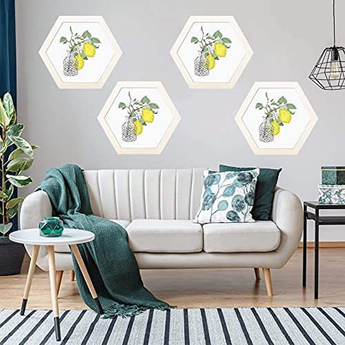 Bilderrahmen Hexagon - Fotorahmen 4pcs, Dekorahmen Wandmontierbare, Nicht Leicht Verformbar, Einfache Installation, Für Die Heimdekoration Und Fotodisplay Verwendet Werden