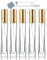 Elfenstall - Thick Glass 5pcs 10ml 1/3oz Gold Spray Bottle Refill Perfume Hydrating Fragrance Fine Mist Atomizer Cosmetic Container Round Tube Party Makeup Tool Travel Gift Sample