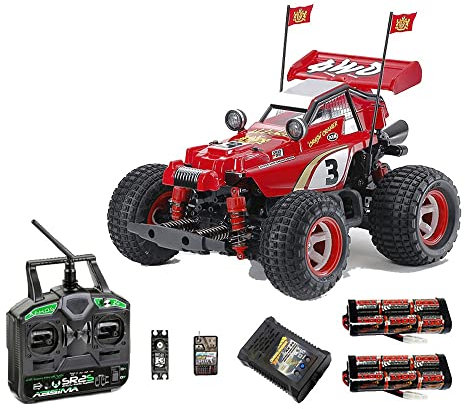 Tamiya RC 58685 Comical Hotshot (GF-01CB) 4x4 1:10 Premium Stick Radio Bundle