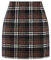 Seiveini Jupe Femme Élégante Plaids Haute Taille Pied de Poule Mode Mini Courte à Carreaux Hiver A Marron Foncé M