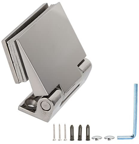 Bisagra para Puerta de Vidrio, Bisagras de Un Solos Lado Inclinadas de Acero Inoxidable para 8-12mm Espesor de Vidrio Utilizable, para Hogar Baño Ducha Puerta de Vidrio Accesorios