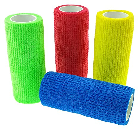 varivendo Haftbandage selbsthaftend 10 cm x 2,8 m, 18er-Set mit Notizblock