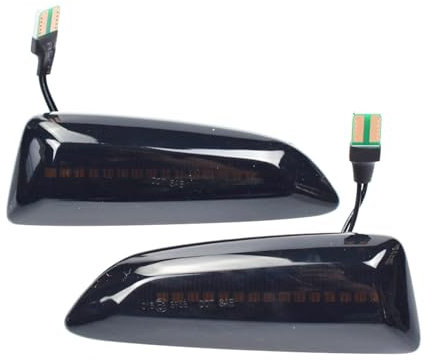 2 x LED-Seitenblinker, dynamisch, sequenziell, für O – Pelz Astra J Astra J K Zafira C Insignia B Grandland X (schwarz)