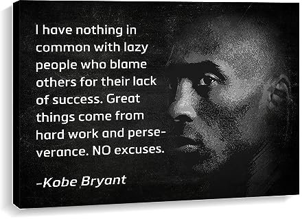 Creoate Kobe Bryant Poster auf Leinwand, Wandkunst, Dekoration, groß, motivierender Leinwanddruck, Wandkunst, schwarz, inspirierende Wandkunst für Büro, Jugendzimmer, Fitnessstudio, Wanddekoration