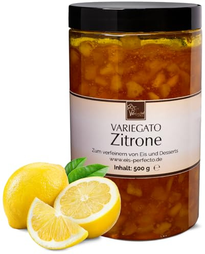 Zitronen Variegato zum marmorieren für selbstgemachtes leckeres Eis │ MEGA GESCHMACK│ Auch super lecker in vielen Desserts wie Joghurt, Pancake, Crepes uvm. │ Inhalt 500 g