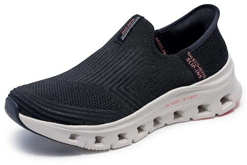 Skechers Damen Glide-Step Pro Everyday Citizen Slip-InTurnschuhe, Black Knit/Pink Trim, 39.5 EU
