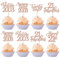 30 Stück Vintage 2004 Tortendeko Glitzer Happy 21st Twenty-one Awesome Since 2004 Cupcake Toppers 21 Fabulous Kuchen Deko für 21. Geburtstag Hochzeitstag Party Kuchen Dekorationen Rosegold