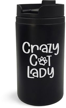 Crazy Cat Lady Travel Mug Engraved Art Mug Insulated Cup