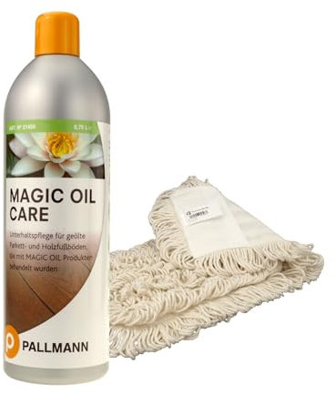 Pallmann Magic Oil Care 0,75 Liter für geölte Parkett und Holzfußböden inkl. Trevendo® Wischmopp