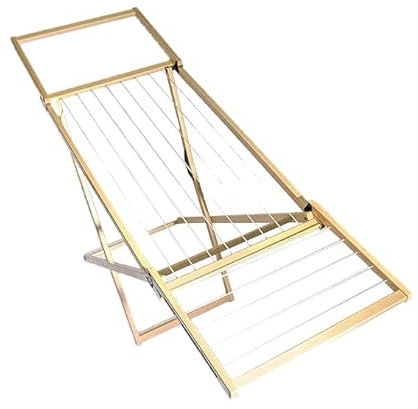 Karn, Fly Faltbarer Wäscheständer aus Buche, Wäscheständer aus Holz, platzsparend, elegant, ausziehbar für Innen- und Außenbereich, auch für Bettwäsche