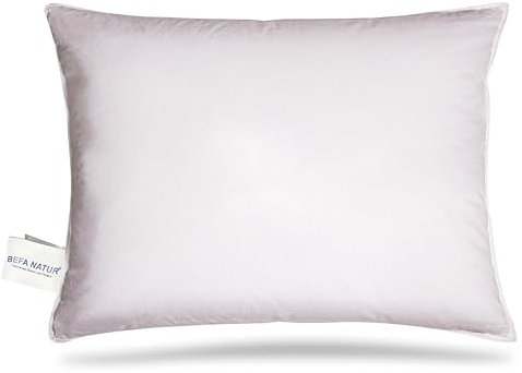 BEFA NATUR Federkissen 60x80 cm | Kopfkissen 100% Federn | 1125g Füllgewicht | Allergiker geeignet (NOMITE) | Tierwohl Zertifiziert (DOWNPASS) | Oeko-TEX Klasse 1 | Made in Germany