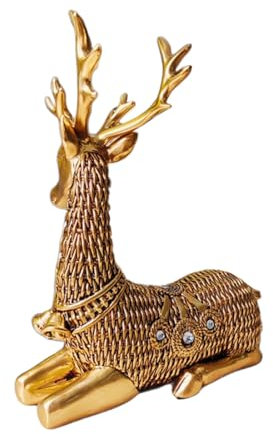 Mxming Harz Hirsch Statue Rentier Figur Harz Elch Skulptur Raumdekoration Rentier Figur