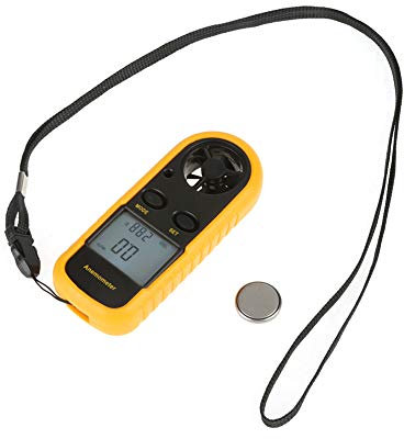 ANKROYU Windmesser, tragbares digitales Anemometer, Luftströmungsgeschwindigkeits-Temperaturmesser für Windsurfen, Segeln