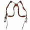 Uplory Leather Camera Strap, Dark Brown Dual Shoulder Leather Harness Quick Release Adjustable Camera Shoulder Strap, Camera Strap Accessories, for DSLR/SLR