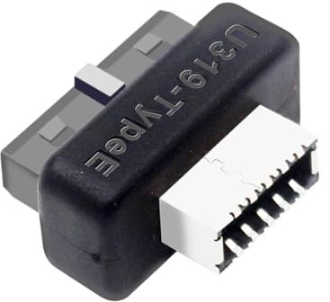 CY Adapter 20pin USB3.0 Header Male to Type-E USB 3.1 Front Panel Female Motherboard Extension Data Adapter Vertical Type