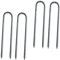 KITANDOVE 4 Stück Windfester Pfahlbodenanker U-förmige Trampolinpfähle Windfester Erdspieß Hochleistungstrampolin Trampolinanker Outdoor-zubehör Draussen Zelt Zubehör Silver Verzinkter Stahl