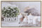 Wandbild - Weiß - Grau - 60 x 40 cm - Home - mit LED-Beleuchtung - batteriebetrieben