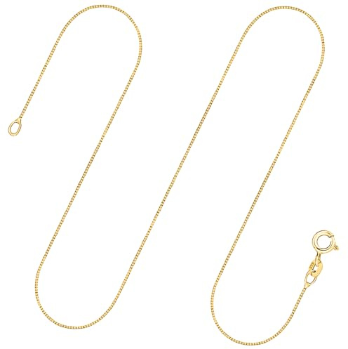 EDELIND Goldkette Damen 585 333 Echtgold - Venezianerkette 0.6mm auch 375, 750 Gelbgold - mit Geschenkbox