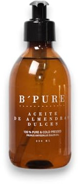 B'Pure Aceite De Almendras Dulces 100% Puro y Natural 250ML - Alto poder hidratante