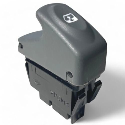 Bouton Interrupteur Gris pour Commande de Lève Vitre avant gauche ou droite compatible pour Renault Clio 2 Kangoo Megane I Scenic I OEM 7700838101 7700421120