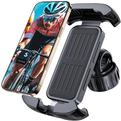 NEUTYPECHIC Porta Cellulare Moto, Universale Supporto Telefono Bici 360° Rotabile, Supporto Telefono Moto Antivibrazione, per Scooter, Bici Elettrica, Mountain Bike, Smartphone da 4,7-7,8 Pollici