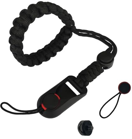 MyGiGi Camera Wrist Strap for Digital Camera and Selfie Stick with Quick Release Connector and a 1/4 Screw (Black)