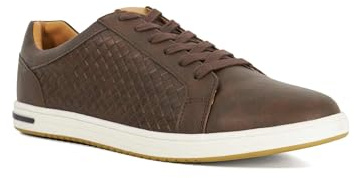 Dune London Mens TEZZY Weave Lace-Up Weave Trainers Size UK 10 Brown