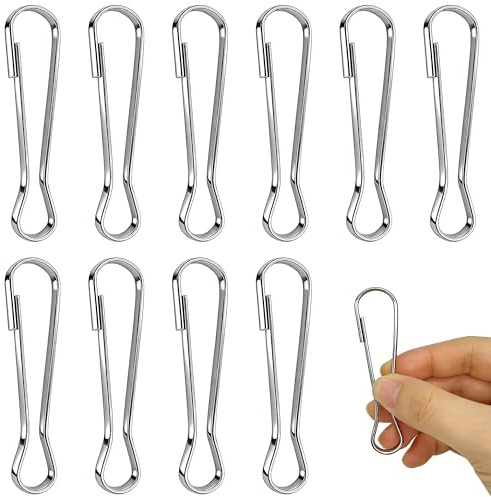 Niuhong 10 Pcs Simplex Karabinerhaken Stahl Edelstahl Schnapphaken Schlüsselanhänger Clips Multifunktions Fahnenhaken Fahnenstange Zubehör Befestigung Karabiner Camping Rucksäcke