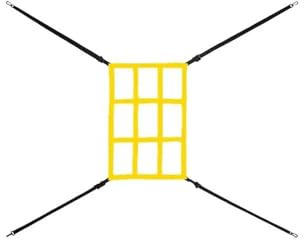Baseball Softball Übungsnetz Tragbares Schlag-/Pitching-/Batting-Trainingsnetz Backstop-Netz Baseball-Übungsnetz(Yellow)