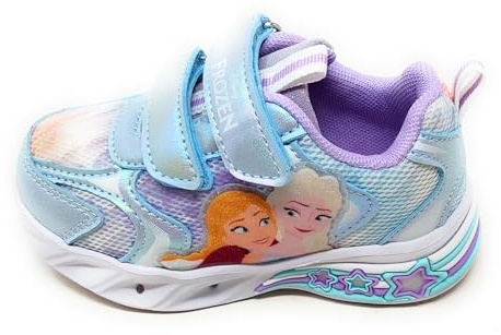 Scarpe Sportive Frozen con luci D4310739T Lilla per Bambina,Sneaker a Doppio Strappo con Suola Ammortizzata (Lilla, Sistema Taglie Calzature EU, Bambino Piccolo (2-5 Anni), Numero, Media, 28)